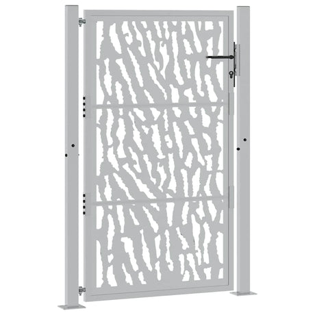 Vidaxl poort met sporenontwerp 100x150 cm weervast staal