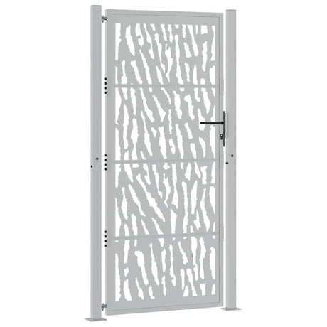 Vidaxl poort met sporenontwerp 100x200 cm weervast staal