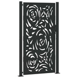 Vidaxl poort met vlamontwerp 100x175 cm staal zwart