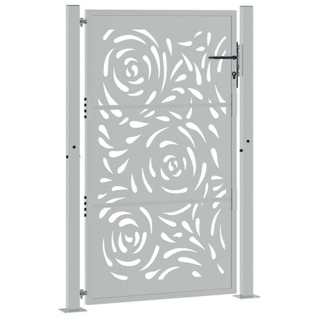 Vidaxl poort met vlamontwerp 100x150 cm weervast staal
