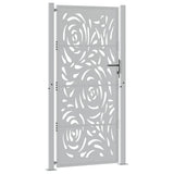 Vidaxl poort met vlamontwerp 100x200 cm weervast staal