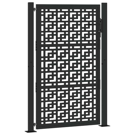 Vidaxl poort met kruisontwerp 100x150 cm staal zwart