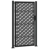 Vidaxl poort met kruisontwerp 100x175 cm staal zwart