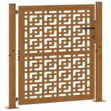 Vidaxl poort met kruisontwerp 100x100 cm weervast staal