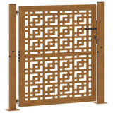 Vidaxl poort met kruisontwerp 100x100 cm weervast staal