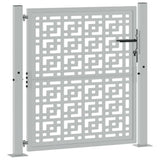 Vidaxl poort met kruisontwerp 100x100 cm weervast staal