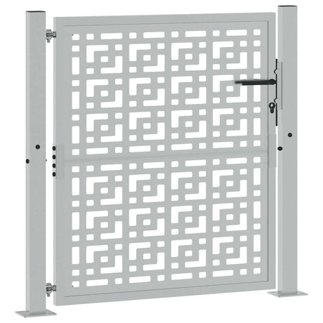 Vidaxl poort met kruisontwerp 100x100 cm weervast staal