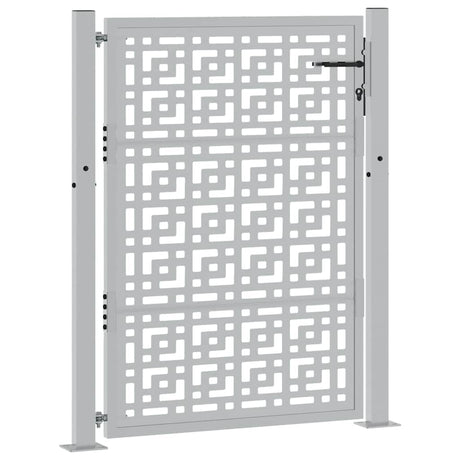 Vidaxl poort met kruisontwerp 100x125 cm weervast staal