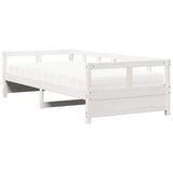 Vidaxl slaapbank met matras 80x200 cm massief grenenhout wit