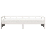 Vidaxl slaapbank met matras 80x200 cm massief grenenhout wit