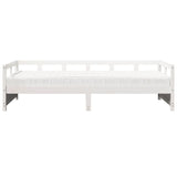 Vidaxl slaapbank met matras 90x200 cm massief grenenhout wit