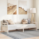 Vidaxl slaapbank met matras 90x200 cm massief grenenhout wit
