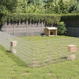 Vidaxl dierenverblijf 48 panelen 54x80 cm gegalvaniseerd ijzer