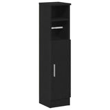 Vidaxl badkamerkast met rolhouder 20,5x22x90 cm zwart