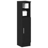 Vidaxl badkamerkast met rolhouder 20,5x22x90 cm zwart