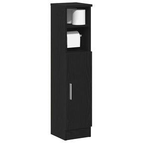 Vidaxl badkamerkast met rolhouder 20,5x22x90 cm zwart