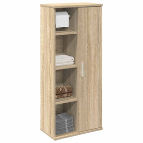 Vidaxl badkamerkast met rolhouder 39x22x90 cm sonoma eikenkleurig