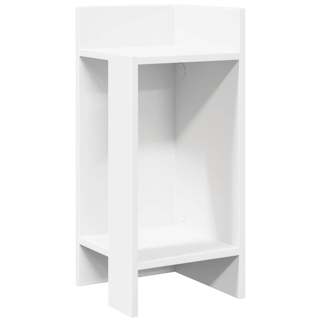 Vidaxl bijzettafeltje met plank 25,5x27x60 cm wit