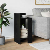 Vidaxl bijzettafeltje met plank 25,5x27x60 cm zwart