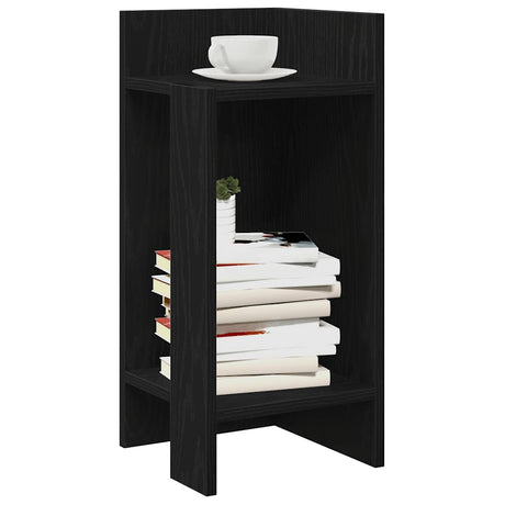 Vidaxl bijzettafels 2 st met plank 25,5x27x60 cm zwart