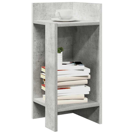 Vidaxl bijzettafeltje met plank 25,5x27x60 cm betongrijs