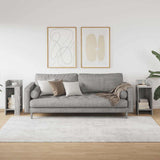 Vidaxl bijzettafels 2 st met plank 25,5x27x60 cm grijs sonoma eiken