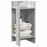 Vidaxl bijzettafels 2 st met plank 25,5x27x60 cm grijs sonoma eiken