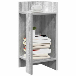 Vidaxl bijzettafels 2 st met plank 25,5x27x60 cm grijs sonoma eiken