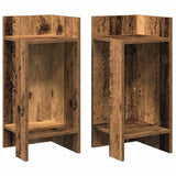 Vidaxl bijzettafels 2 st met plank 25,5x27x60 cm oud houtkleurig