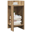 Vidaxl bijzettafeltje met plank 25,5x27x60 cm artisanaal eikenkleur