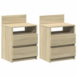 Vidaxl nachtkastjes 2 st met 2 lades 40x33x60 cm sonoma eikenkleurig