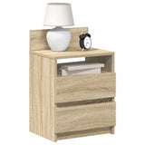 Vidaxl nachtkastjes 2 st met 2 lades 40x33x60 cm sonoma eikenkleurig