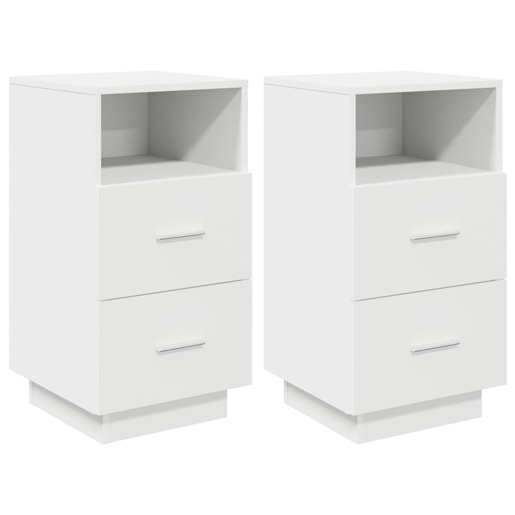 Vidaxl nachtkastjes 2 st met 2 lades 36x36x68 cm wit