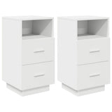 Vidaxl nachtkastjes 2 st met 2 lades 36x36x68 cm wit