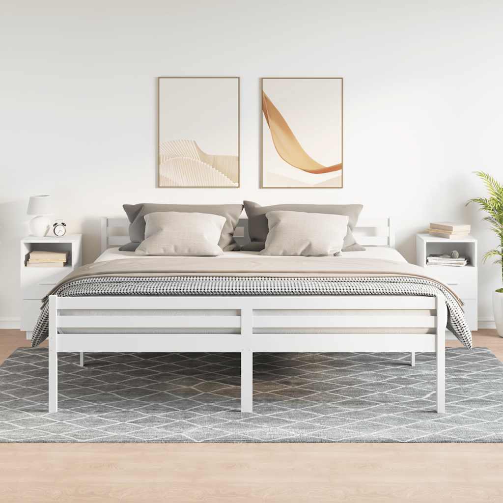 Vidaxl nachtkastjes 2 st met 2 lades 36x36x68 cm wit
