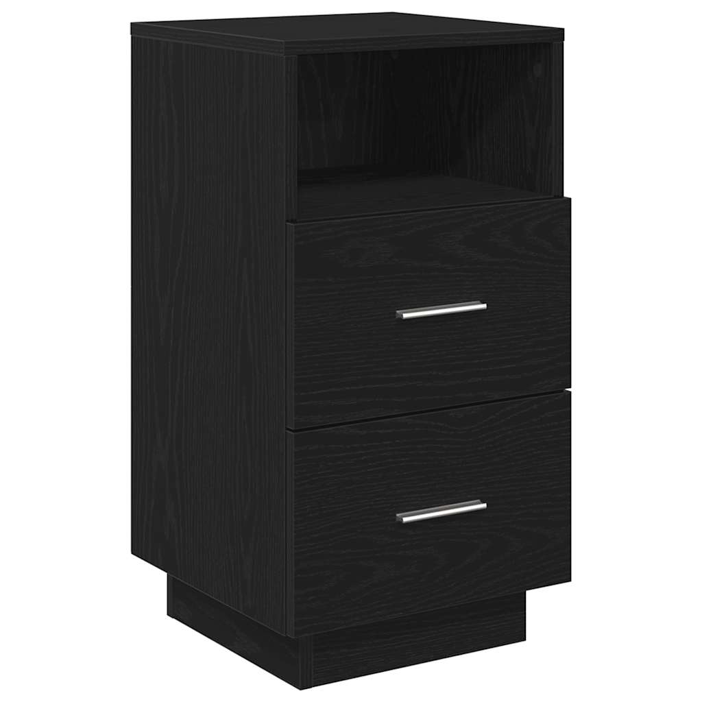 Vidaxl nachtkastje met 2 lades 36x36x68 cm zwart