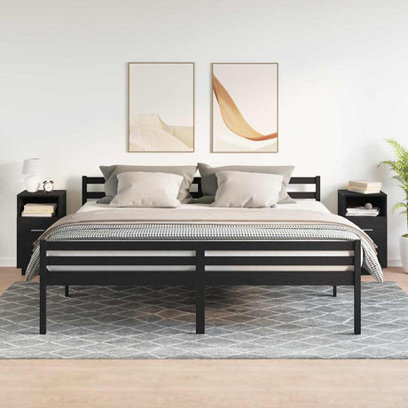 Vidaxl nachtkastjes 2 st met 2 lades 36x36x68 cm zwart