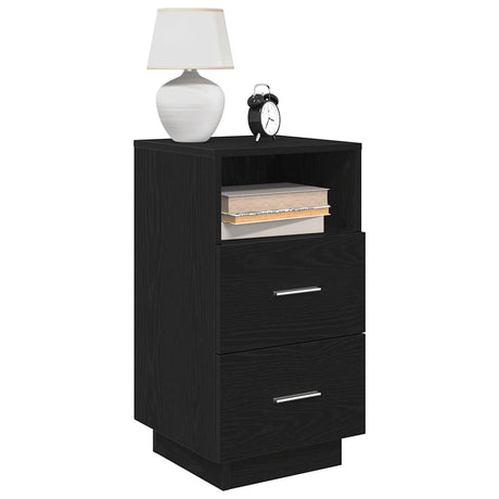 Vidaxl nachtkastjes 2 st met 2 lades 36x36x68 cm zwart
