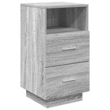 Vidaxl nachtkastjes 2 st met 2 lades 36x36x68 cm grijs sonoma eiken