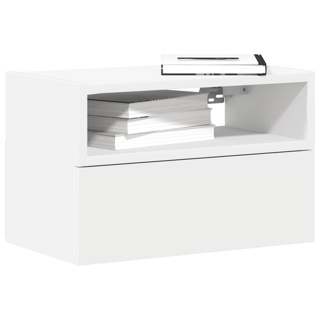 Vidaxl nachtkastjes 2 st wandgemonteerd 45x26x28,5 cm wit