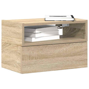 Vidaxl nachtkastjes 2 st wandgemonteerd 45x26x28,5cm sonoma eikenkleur