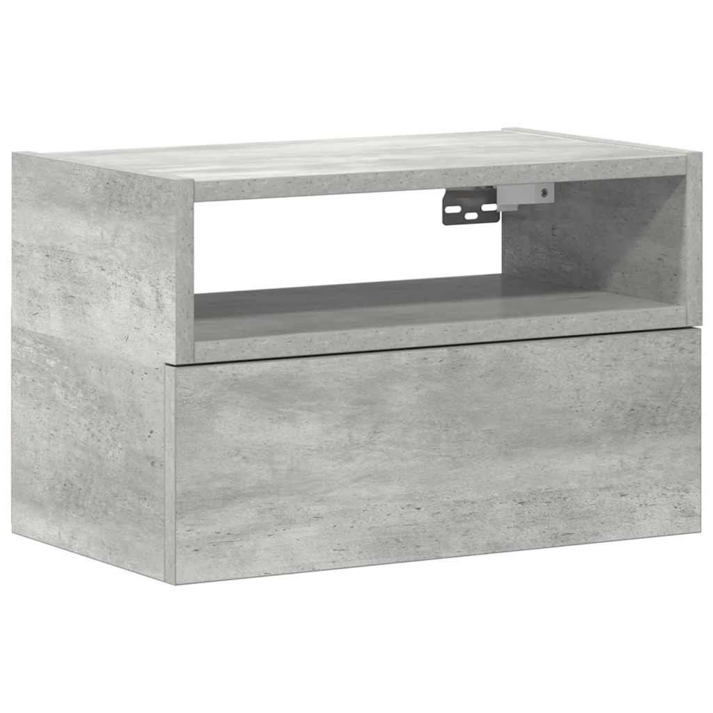 Vidaxl nachtkastje wandgemonteerd 45x26x28,5 cm betongrijs