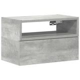Vidaxl nachtkastje wandgemonteerd 45x26x28,5 cm betongrijs