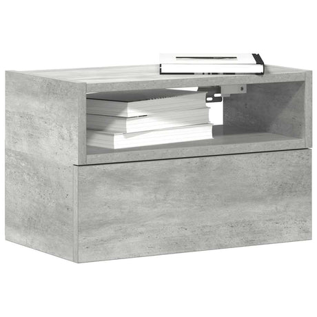 Vidaxl nachtkastje wandgemonteerd 45x26x28,5 cm betongrijs