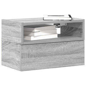 Vidaxl nachtkastje wandgemonteerd 45x26x28,5cm grijs sonoma eikenkleur
