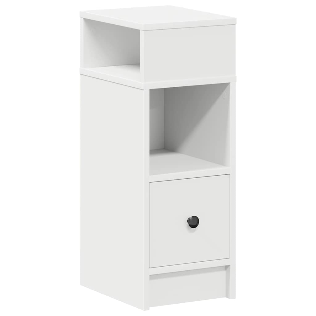 Vidaxl nachtkastje met lade 25x31x66 cm wit