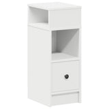 Vidaxl nachtkastje met lade 25x31x66 cm wit