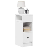 Vidaxl nachtkastje met lade 25x31x66 cm wit