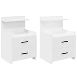 Vidaxl nachtkastjes 2 st met 2 lades wit 40x36,5x62 cm