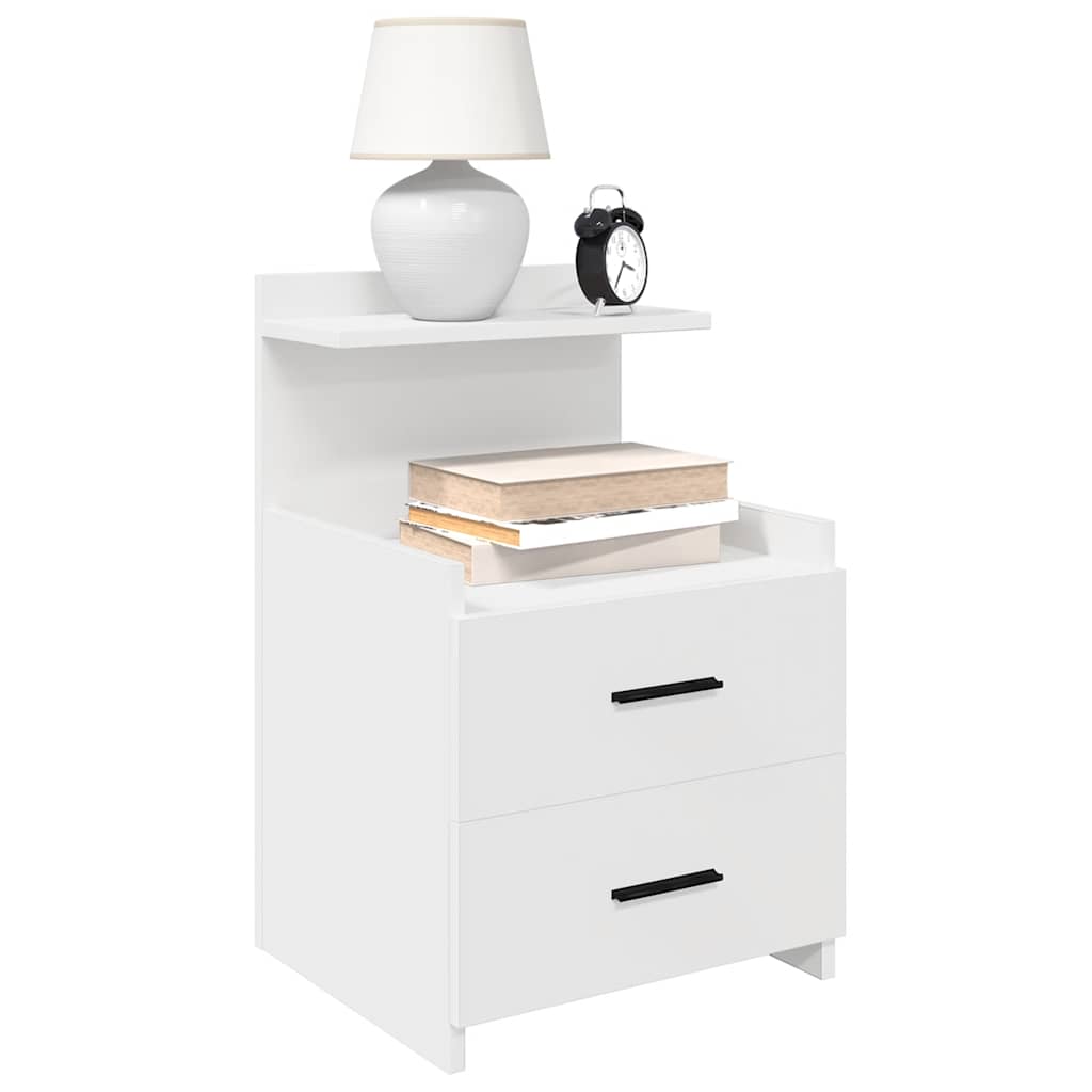 Vidaxl nachtkastjes 2 st met 2 lades wit 40x36,5x62 cm